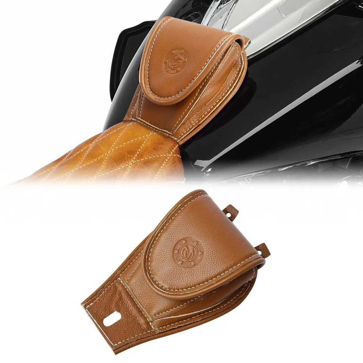 Motorcycle Leather Tank Pouch For Indian Chief Classic Vintage Chieftain Springfield 2014-2020 2019 Chieftain Limited Roadmaster