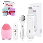 Ультразвуковой скруббер для кожи очиститель пор для лица машина для удаления угрей Очищающая щетка для лица Очиститель Массажер для лица Уход за кожей