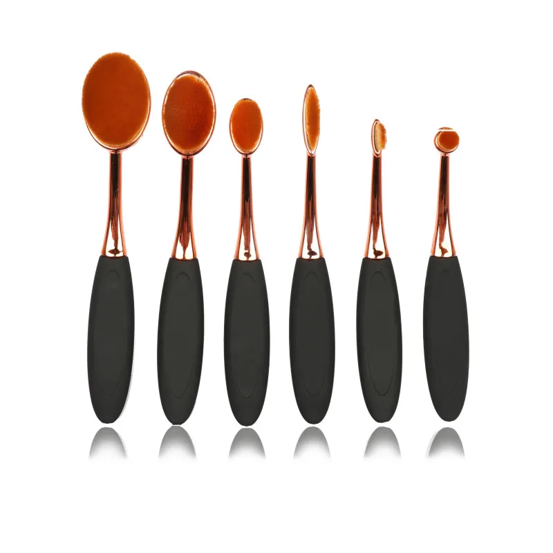 6pcs-02 4/8 шт. набор металлических кистей для макияжа, косметические тональный крем для лица Мощность тени для век Карандаш для глаз набор кистей для макияжа Набор для макияжа бровей, ватным тампоном Dfdf - Handle Color: 6pcs-02