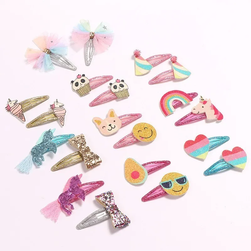 MAYA STEPAN 1 Pairs Baby Girl Cartoon Cute Kawaii Sequin Animals Infant Hair Accessory Newborn Gift Toddlers Clips Hairpins | Мать и