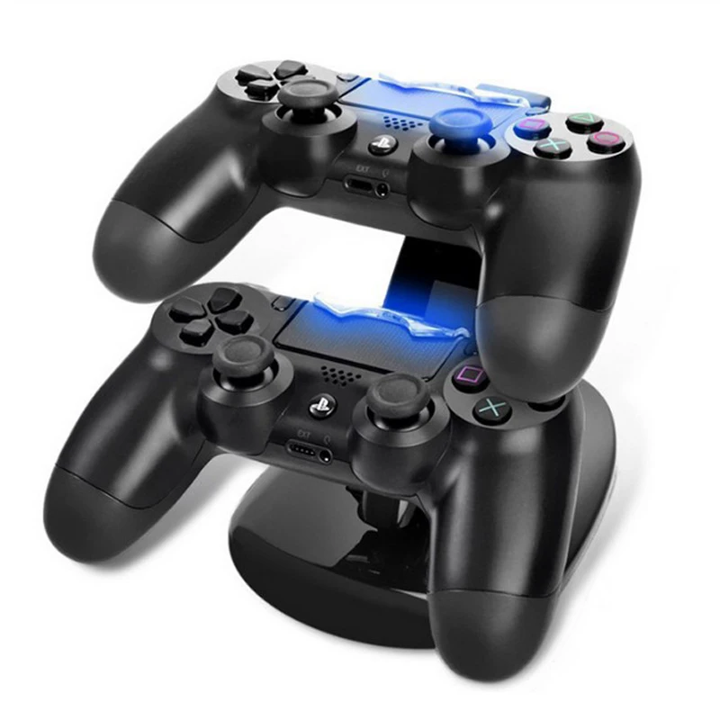 WUIYBN PS4 контроллер Зарядное устройство Док-станция светодиодный двойной USB Подставка для зарядки колыбели для sony Playstation 4 PS4 Pro тонкий контроллер