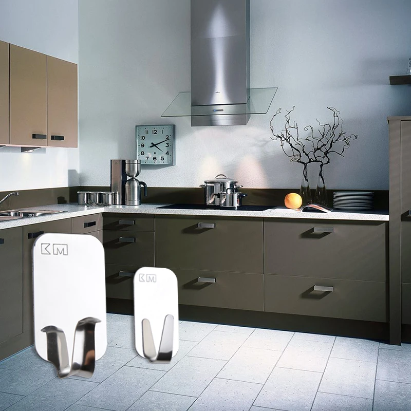 3 шт./компл. крючок без гвоздей клей для кухонной настенной двери держатель из