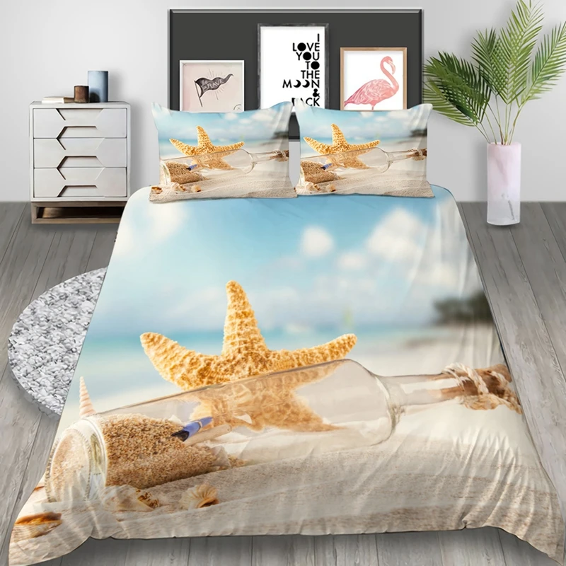 

Sea Conch 3D Printed Bedding Set Duvet Covers Pillowcases Comforter Bedding Set Bedclothes Bed Linen