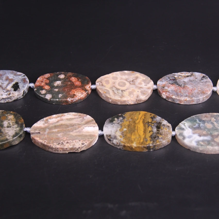 15 5 &quotнитка сырого океана Jaspers неправильный овал плиты россыпью натуральный