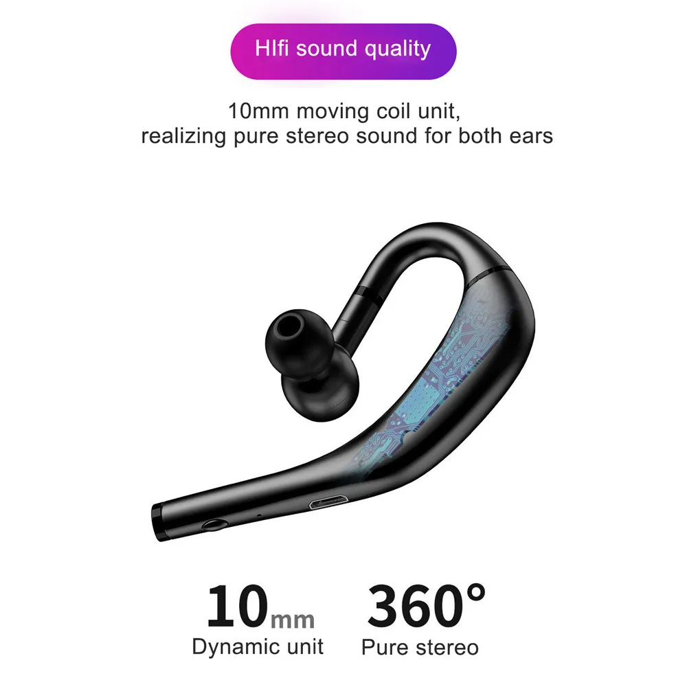 VAORLO наушники с крючком Bluetooth 5 0 бизнес микрофоном свободные руки беспроводная