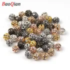50 шт.лот, 8 мм, круглые бусины с металлическим покрытием, кристаллами и стразами, россыпью, для изготовления ювелирных украшений, браслетов, ожерелий