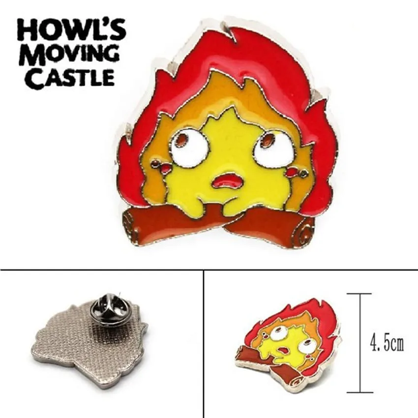 Studio Ghibli Mononoke Hime/Принцесса Мононоке Кодама металлический значок булавка служба доставки кальцифера Кики брошь аксессуары для костюмов