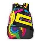 Модный школьный Радужный рюкзак для колледжа, повседневный уникальный Радужный рюкзак в стиле ретро с аудиокассетной лентой для книг, дорожная сумка через плечо для подростков