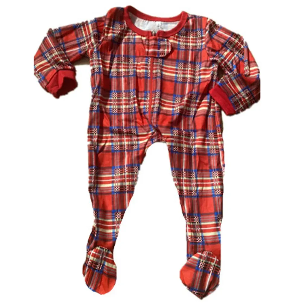 Пижама семейная с Красной сеткой стандартная универсальная одежда для сна