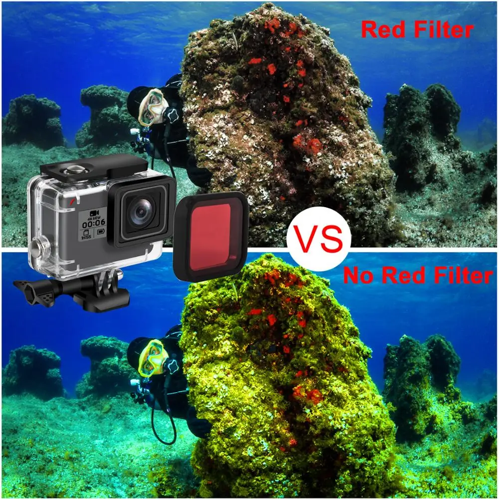 Черный водонепроницаемый чехол GoPro Hero 7/2018/6/5 для подводного дайвинга защитный 45 м