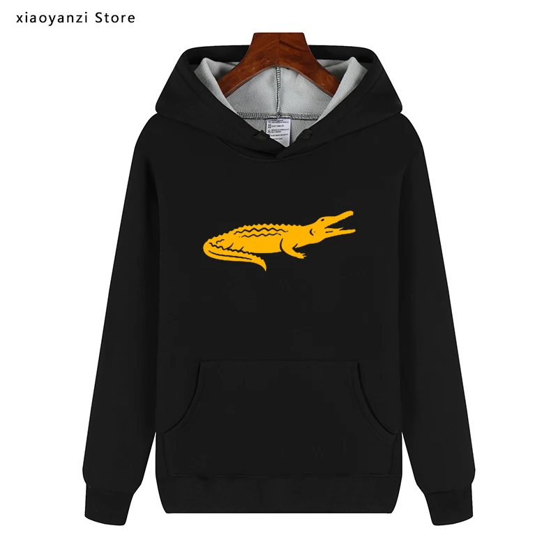 

Мужская повседневная толстовка с капюшоном, черная хлопковая толстовка с капюшоном и принтом в виде крокодиловой кожи, Осень-зима 2022