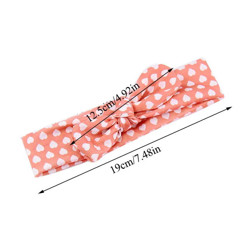 

Lovely Baby Elastic Hairband Polka Dot Striped Printed Bow Hairband Knotted Rabbit Ear Headband Turban Infant Hair Accessories