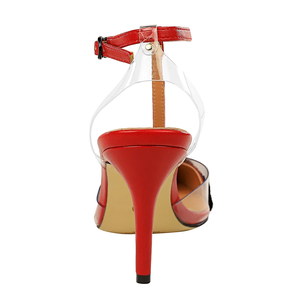 Новинка 2020 года Женские босоножки Прозрачные пикантные туфли лодочки из ПВХ на