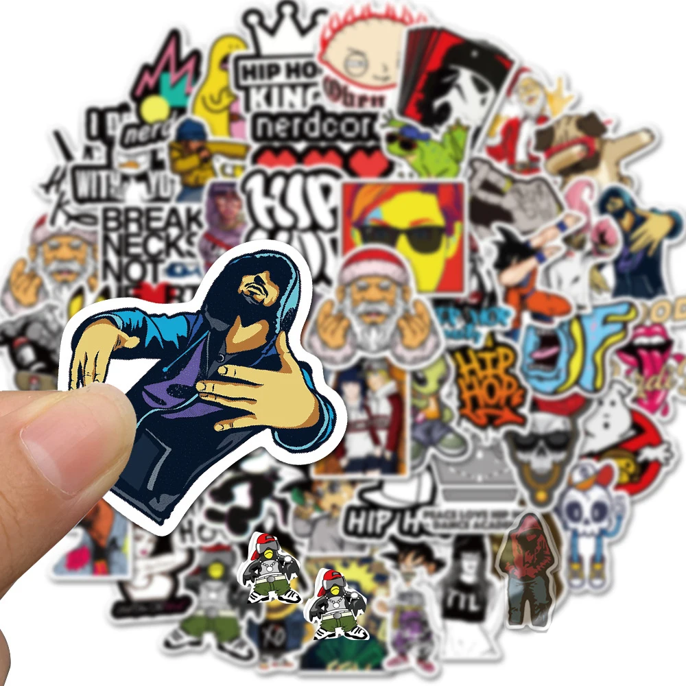 1050100pcs rock band hip hop meme stickers laptop fridge guitar motorcycle luggage skateboard cool funny sticker decal kid toy free global shipping