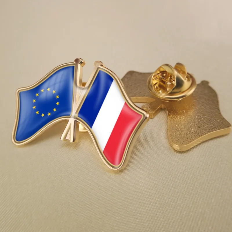 Европейский союз и Франция перекрестные двойные искусственные броши