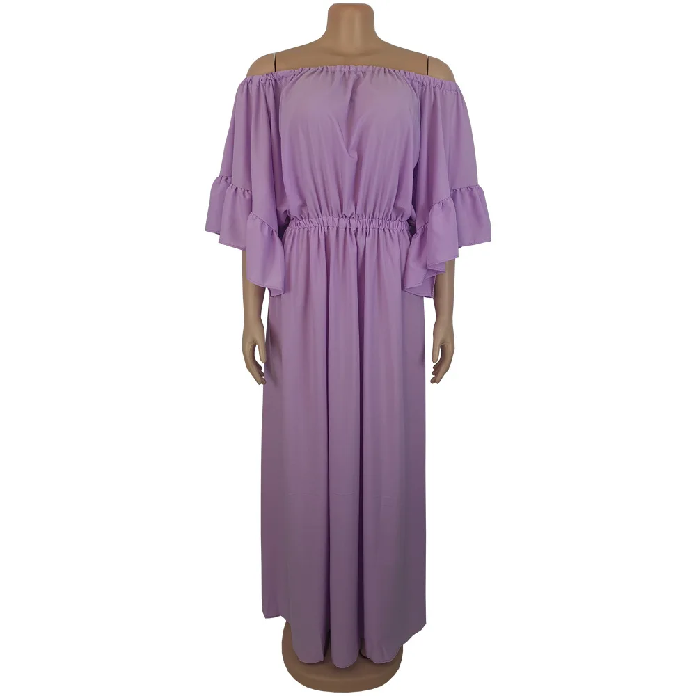 Элегантное женское платье с открытыми плечами ТРАПЕЦИЕВИДНОЕ ПЛАТЬЕ макси