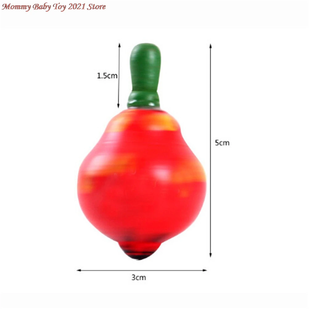 

1PCS Small Little Hand Rotation Wooden Toy Spinning Tops Wooden Gyro Fruit Gyro Wooden Toys For Children For Baby Kids Toy
