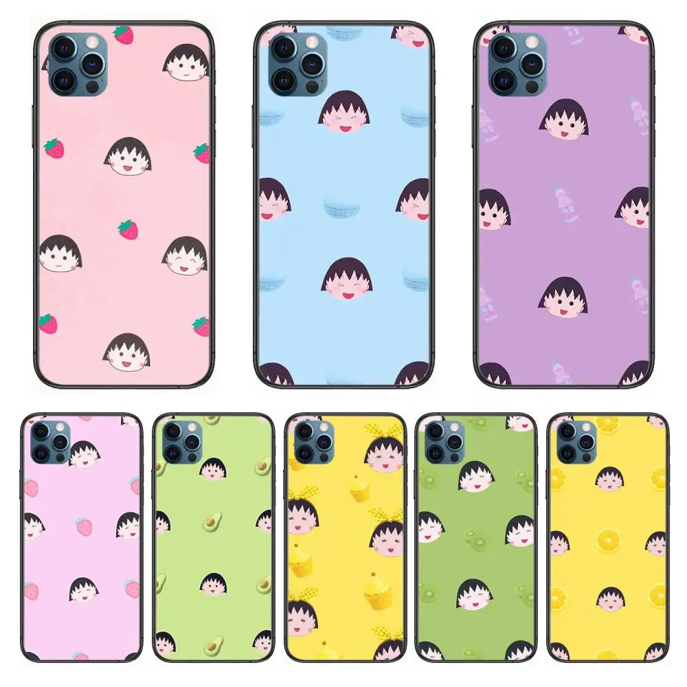 Милый мультяшный чехол Chibi Maruko chan для iphone 12 pro max 11 8 7 6 s XR PLUS X XS SE 2020 mini|Бамперы| |