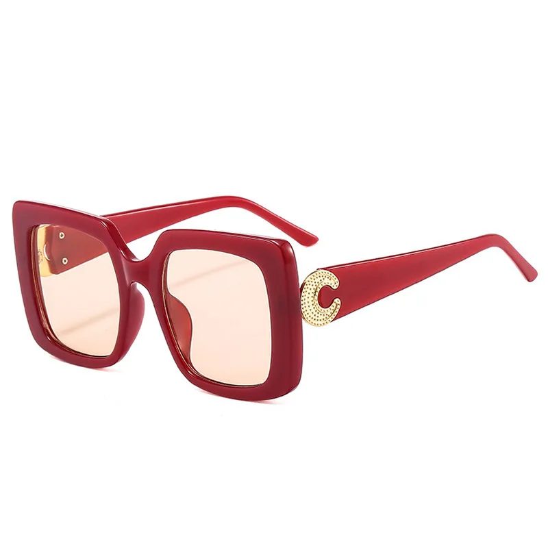 

New Box Colorful Modern Ins Style Personality Big Box Men and Women Fashion Trend Street Shooting Sunglasses