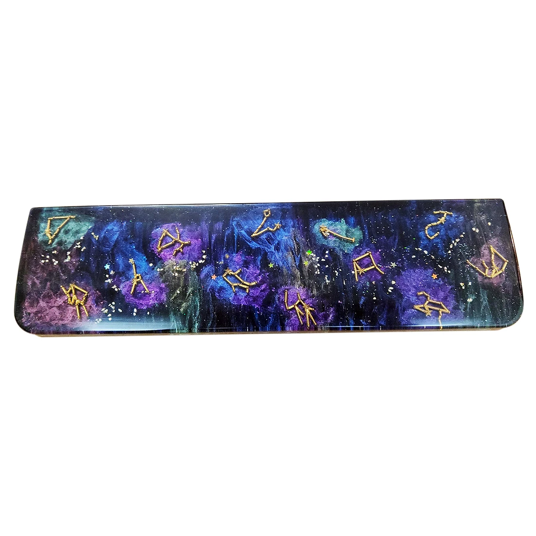 

30 X 8 X 2cm Resin Hand Rest Custom Mechanical Keyboard Wrist Pad For 60% Keys Mechanical Keyboard - 12 Constellations Night Sky