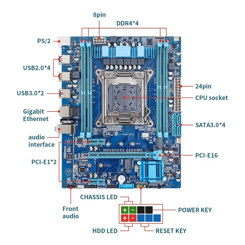 shuangwei x99 motherboard set with xeon e5 2670 v3 lga 2011 3 cpu 2pcs 8gb 16gb 2666mhz ddr4 memory usb3 0 pci e nvme m 2 free global shipping