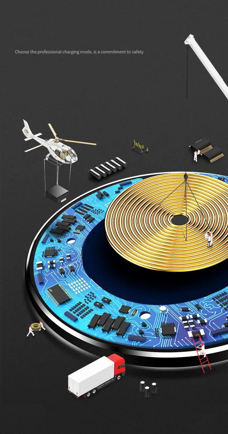 Универсальное Быстрое беспроводное зарядное устройство Qi USB для iPhone X 7 8 Plus Samsung