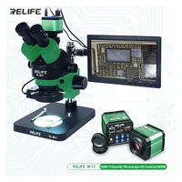 relife rl m3t trinocular microscope 0 7 4 5x continuous zoom microscope for mobile phone pcb electronic device repair