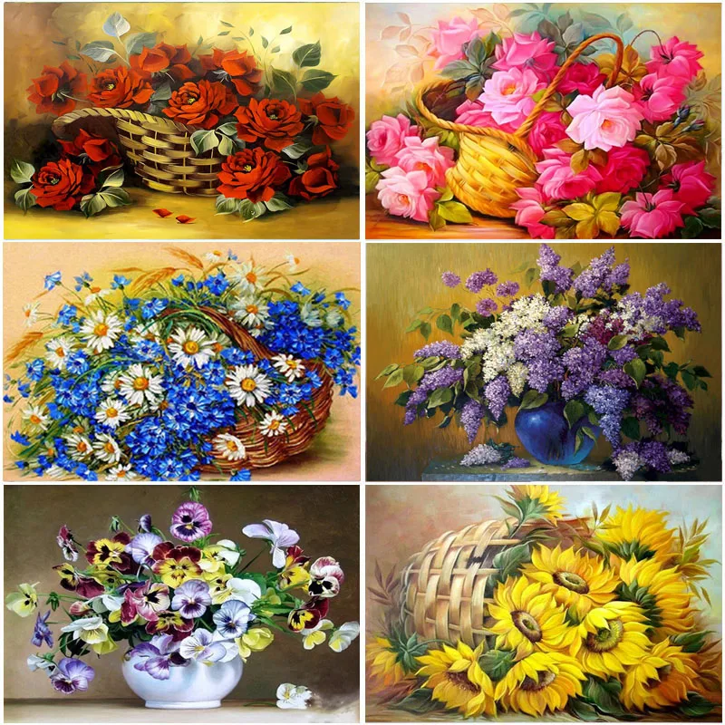 

5D DIY Diamond Painting Full Square/Round Drill Resin Diamont Embroidery Flower Cross Stitch Mosaic Rhinestones Home Decor Gift