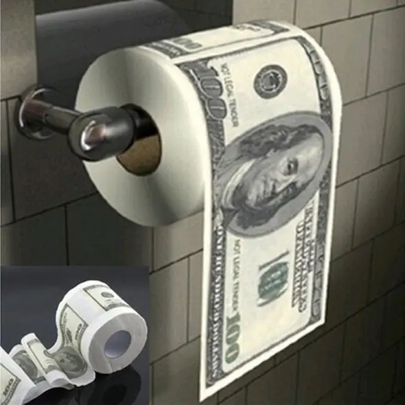 

Hot Donald Trump $100 Dollar Bill Toilet Paper Roll Novelty Gag Gift Dump Trump Funny Gag Gift