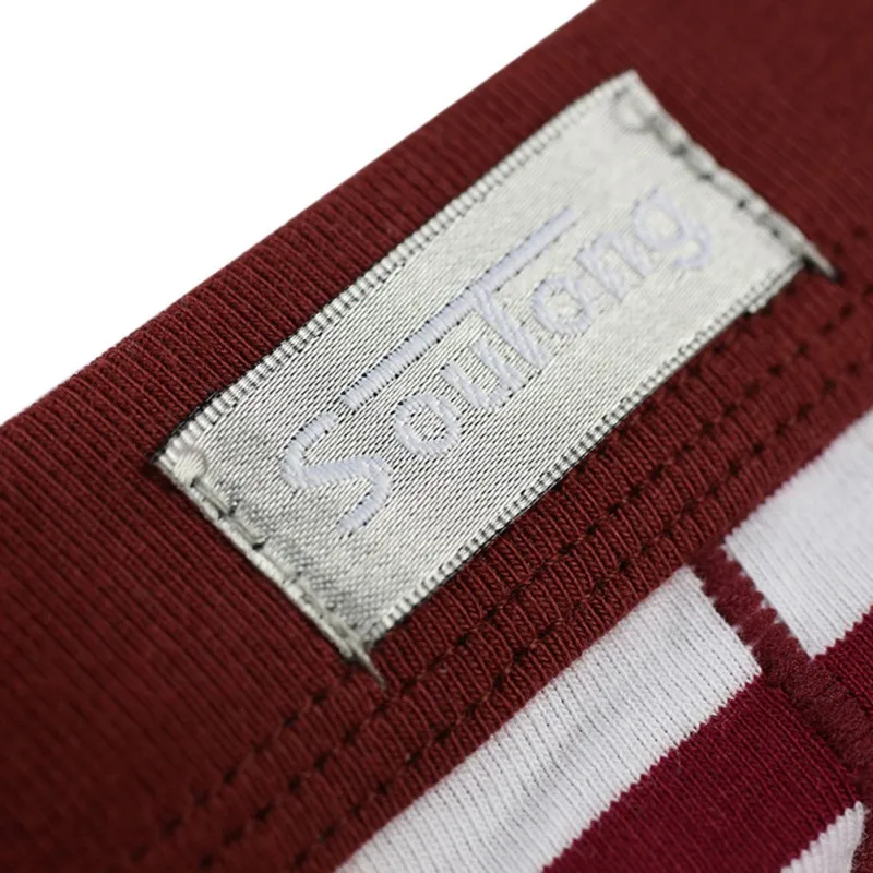 Мужское нижнее белье из хлопка Для мужчин плавки пикантное в полоску мужские