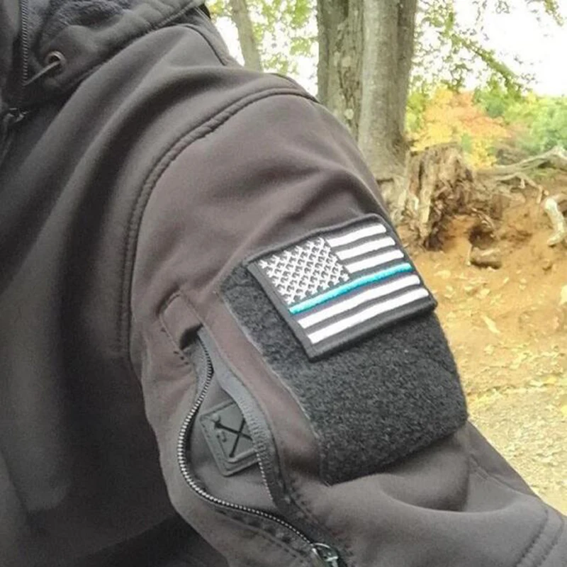 Дропшиппинг тактические значки с американским флагом вышитые наклейки палка на