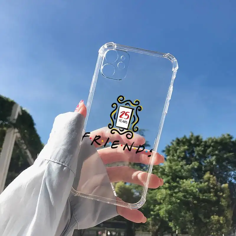 

friends TV Phone Case Transparent for Clear iPhone 11 12 8 7 6 6S XS MAX Plus X 5S SE 2020 XR mini pro