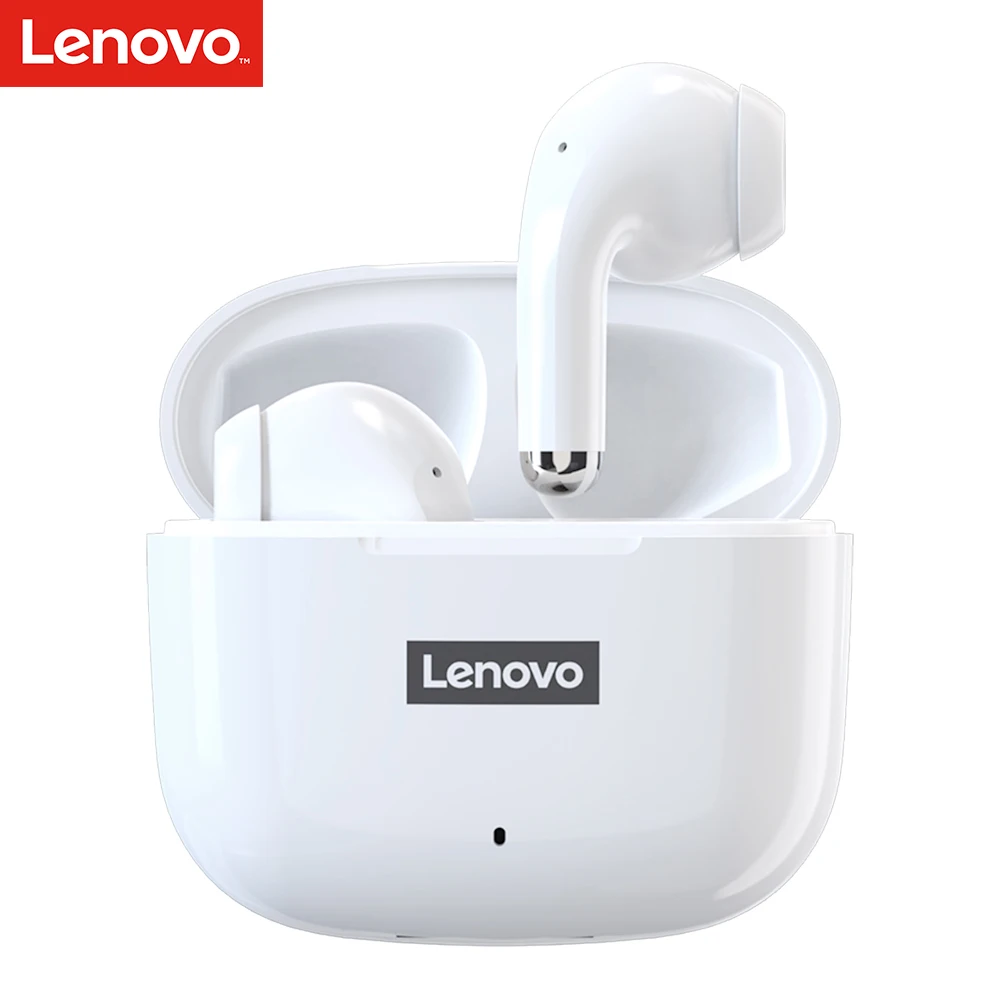 

Lenovo LivePods LP40 True Wireless Earbuds Upgrade BT5.1 Earphones with Dual-Mic/AAC/10mm Dynamic Driver/IPX5 Waterproof Headset