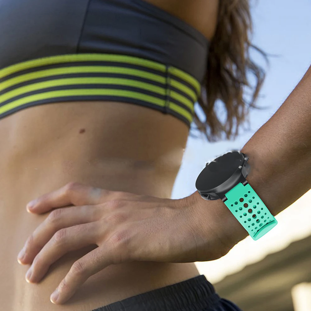 Спортивный силиконовый ремешок для наручных часов Garmin Forerunner 220 230 235 620 630 смарт