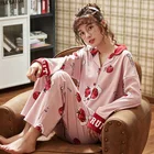 Женский пижамный комплект с рисунком BZEL, розовая и синяя мягкая хлопковая Пижама, костюм для дома, пижама размера плюс, M-4XL