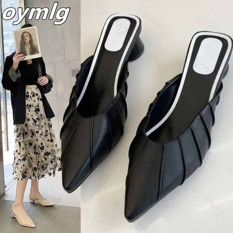 

Мюли Женские винтажные уличные шлепанцы элегантная дизайнерская женская обувь Zapatillas De Casa Sapatos Femininos