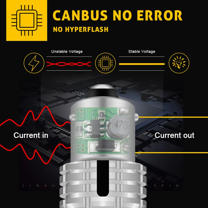 Katur 2 шт. 1156 Bau15s PY21W светодиодный Canbus Нет Hyper Flash 7507 указатель поворота светильник