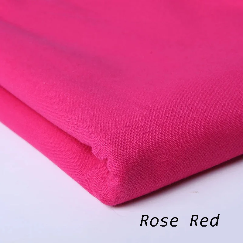 Rose red 50 см* 150 см хлопок плотная парусиновая ткань, ручная работа DIY лоскутное шитье мешок рисование на ткани холст - Цвет: Rose red