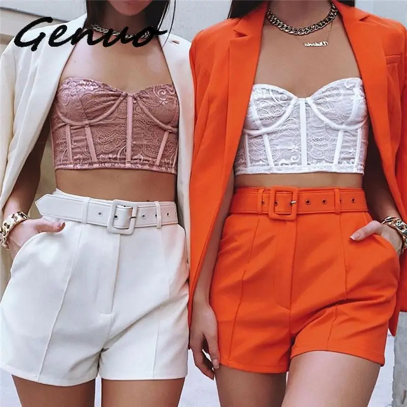 Женский офисный костюм размера плюс короткий пиджак блейзер с высокой талией