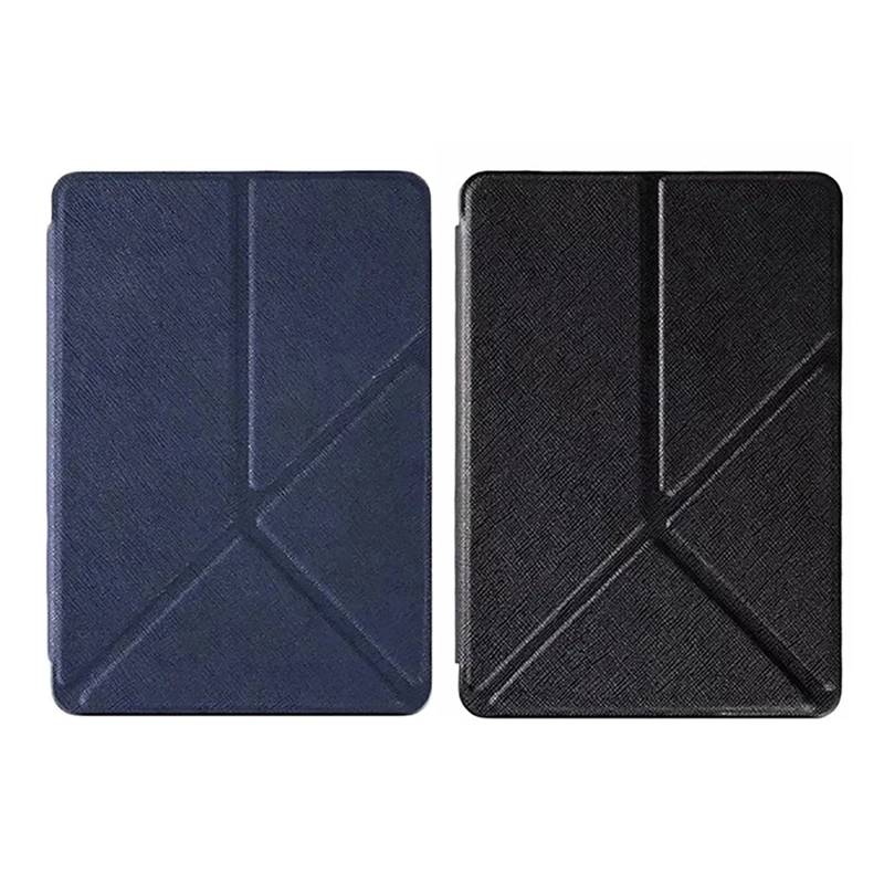 

2Pcs PU Leather Stand Case for Amazon Kindle Paperwhite 6 Inch 10Th 2018 Release E-Reader Cover Generation, Blue & Black