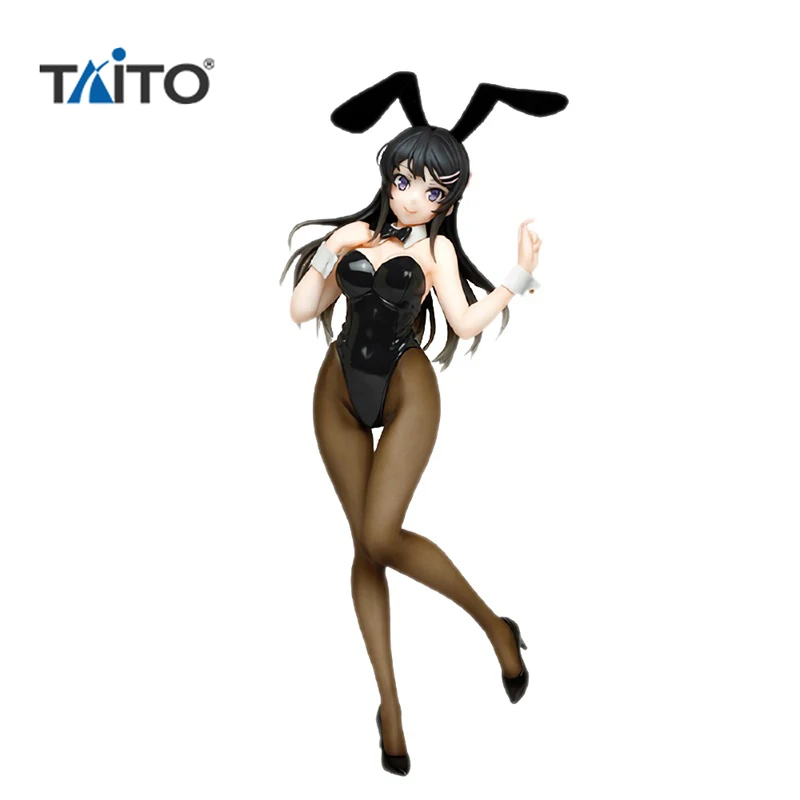 

20Cm Original Taito Anime Sakurajima Mai Bunny Girl Pvc Action Figure Model Child Toys Decoration Gift