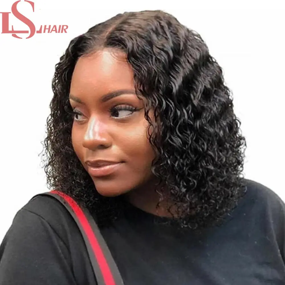 13х4 короткие парики для Боба волнистые кружевные передние человеческие волосы