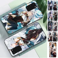 toplbpcs new genshin impact anime shenhe kinomo phone case for samsung s10 21 20 9 8 plus lite s20 ultra 7edge