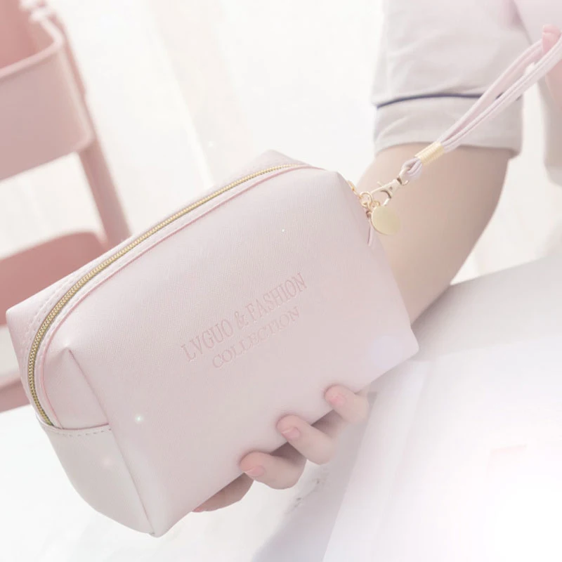 Женская дорожная винтажная косметичка с мягкой поверхностью чехол для