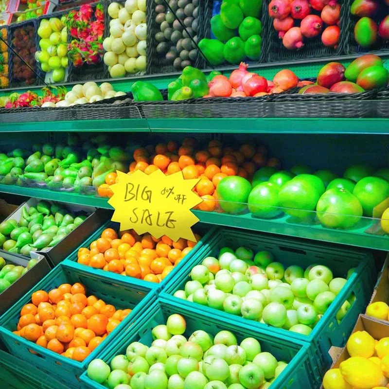 

100 Pieces of Fluorescent Logo Star Burst Logo Burst Paper Signage Retail Store Party Favorite 7.5X10cm