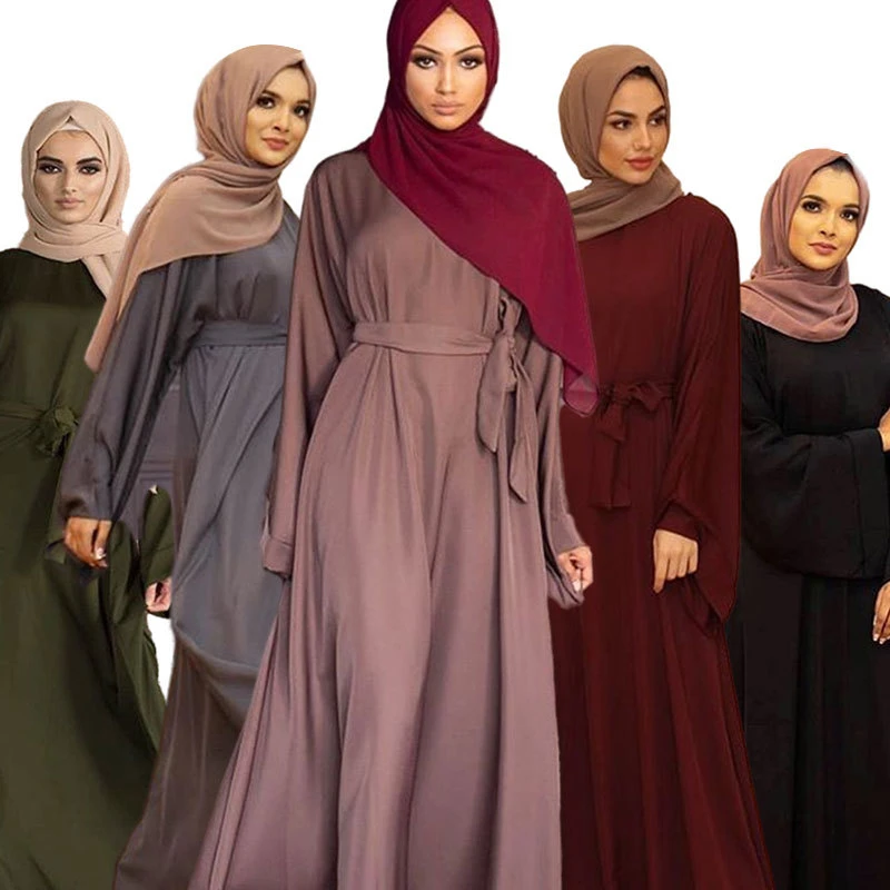 

Dubai Turkey Abaya Muslim Fashion Hijab Dress Kaftan Islam Maxi Dresses For Women Vestido Largos Robe Musulman De Mode 2021