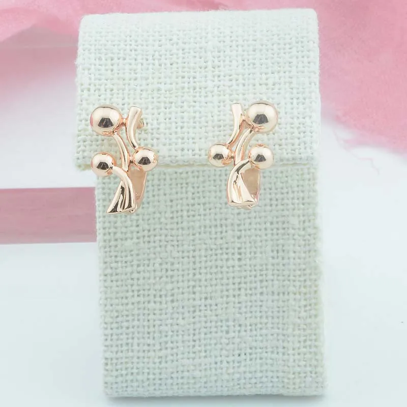 FJ для женщин и девочек 585 розовый золотой цвет набор растительный стиль витые