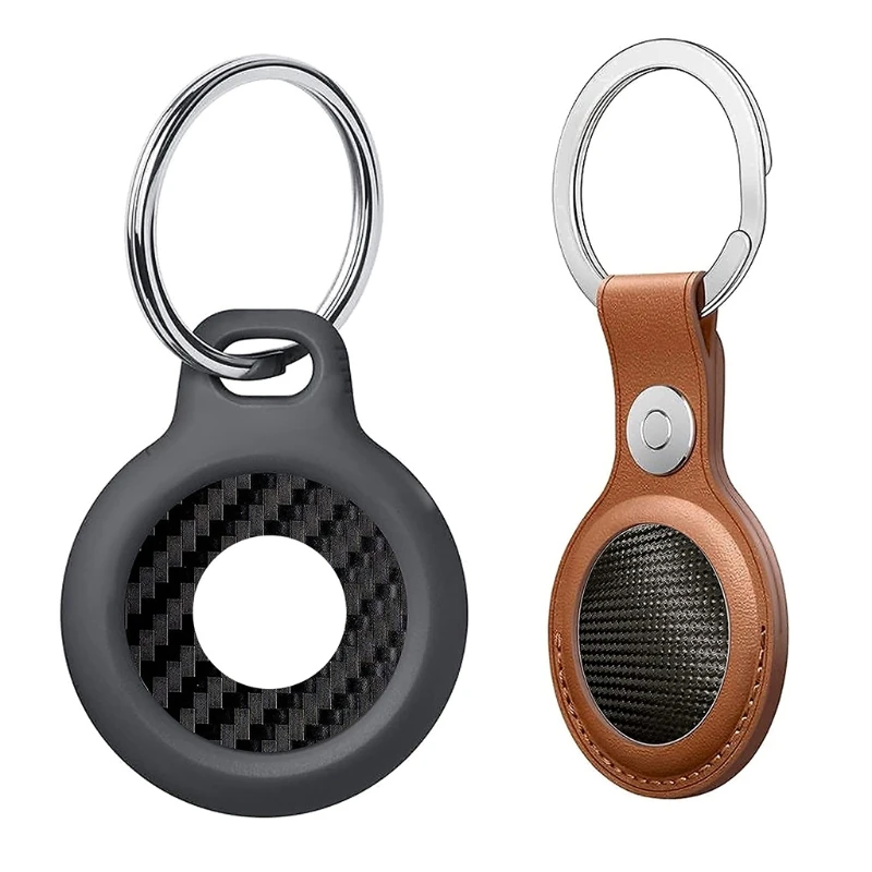 

Protective Cover For AirTag Case Carbon Fiber Protector Stickers Compatible with A-pple AirTags Tracker Buckle