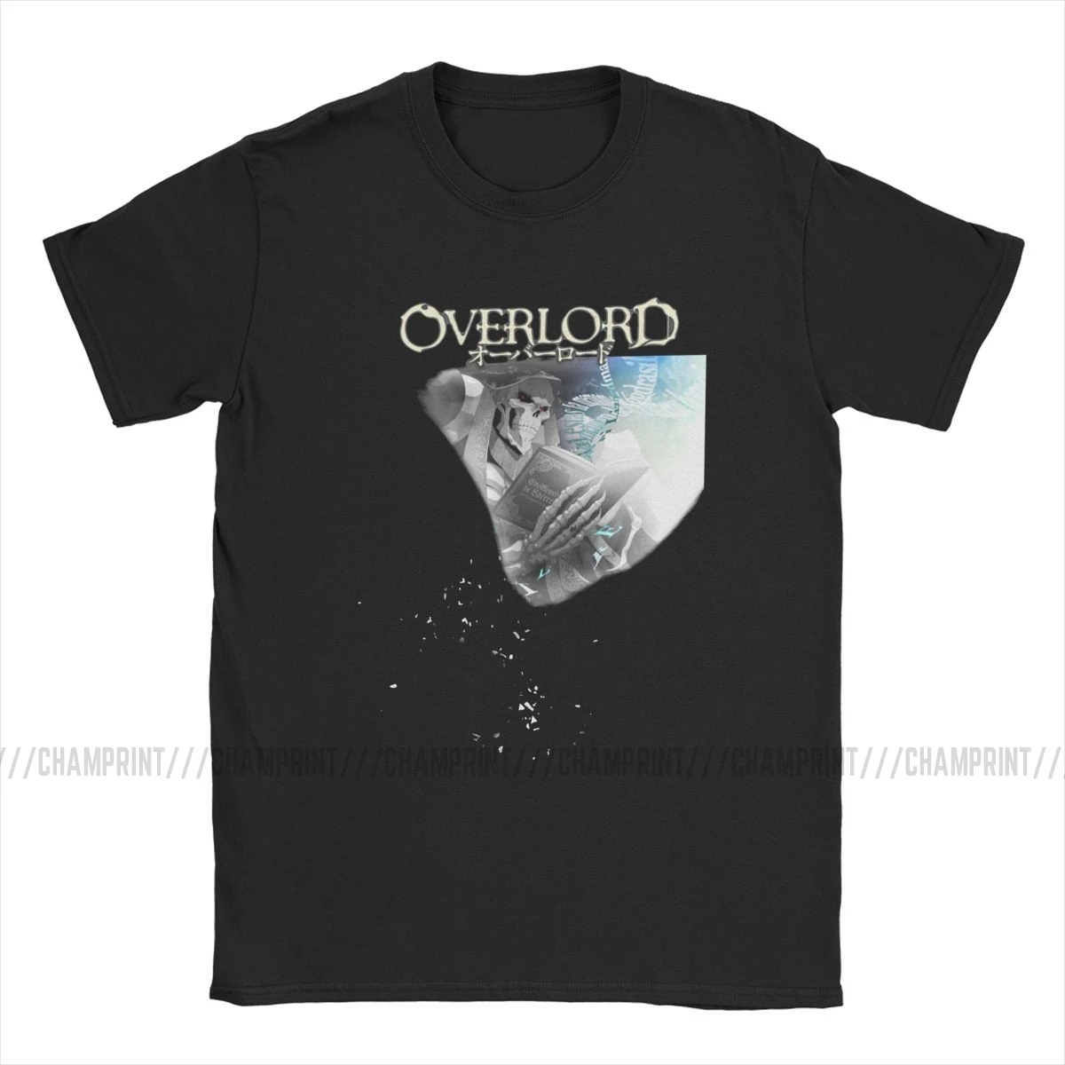 Overlord аниме Ainz Ooal платье футболки для мужчин хлопок Винтаж Футболка Crewneck короткий