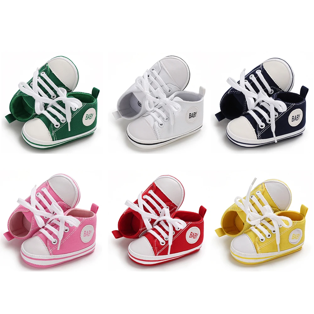 Парусиновые классические спортивные кроссовки для новорожденных обувь первых